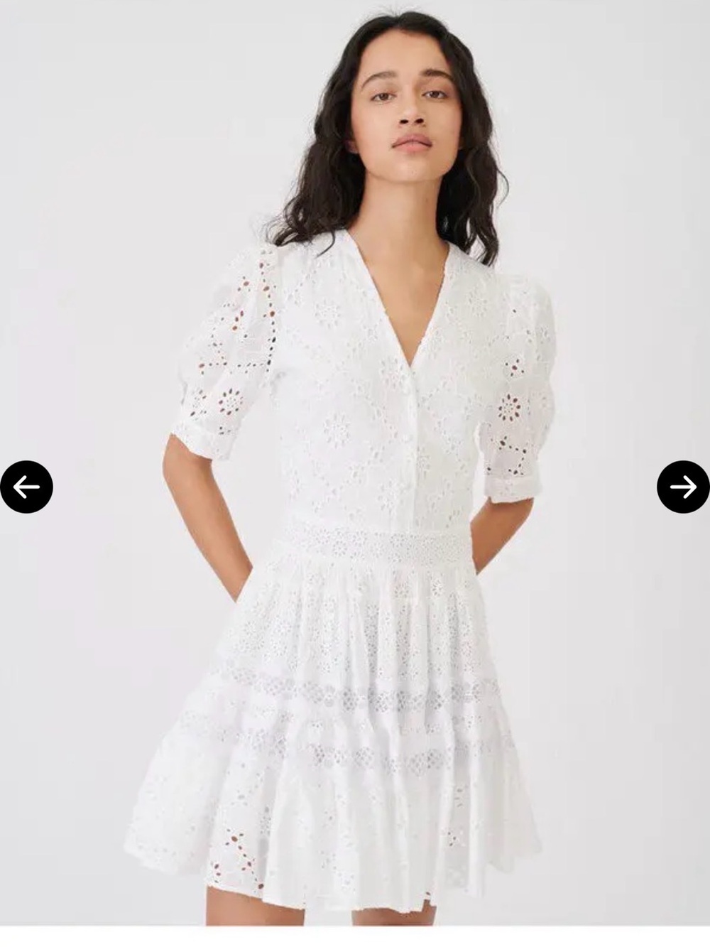 Maje Rayanette A Line Eyelet Dress
